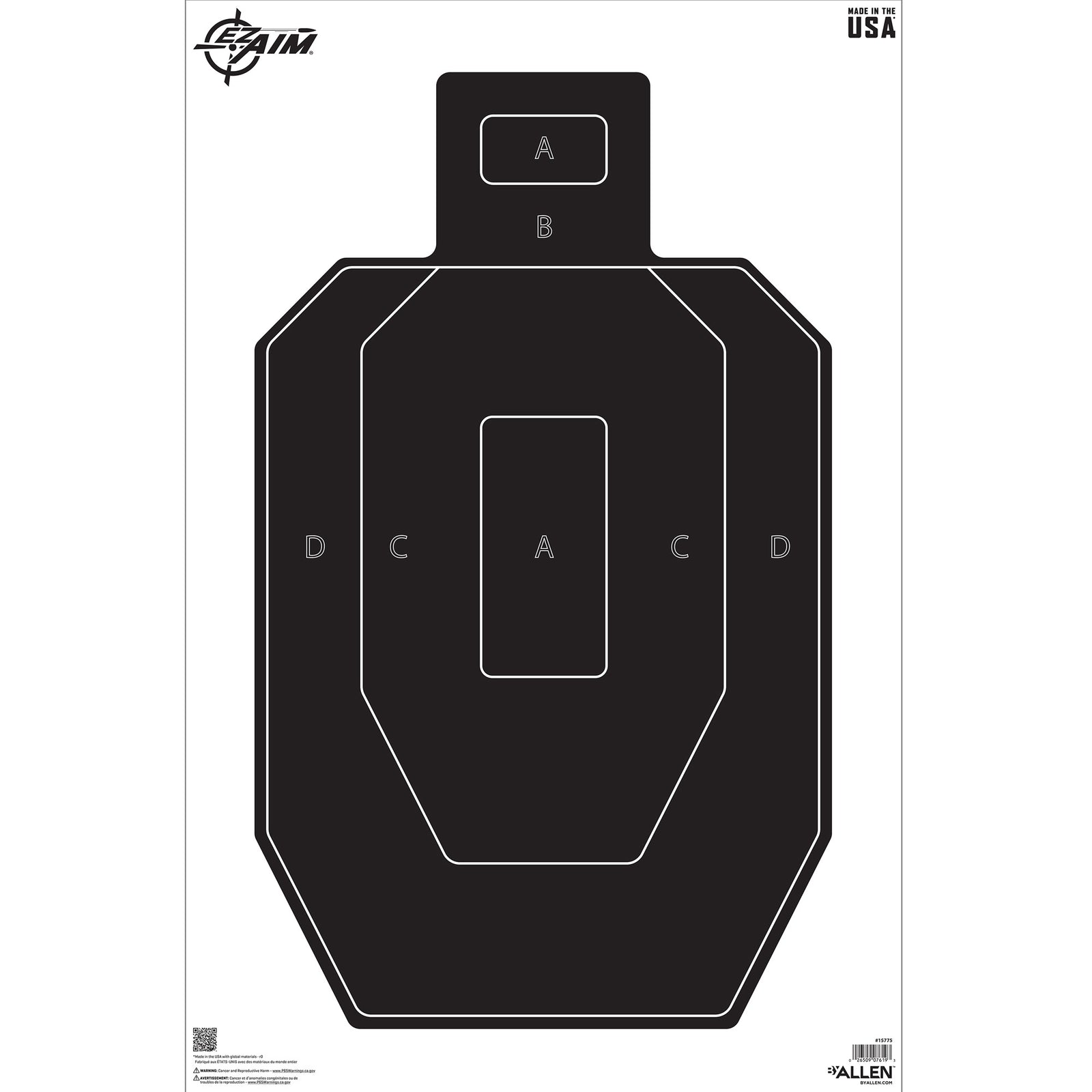 ALLEN EZAIM IPSC SILHOU 23X35 50PK - American Ordnance
