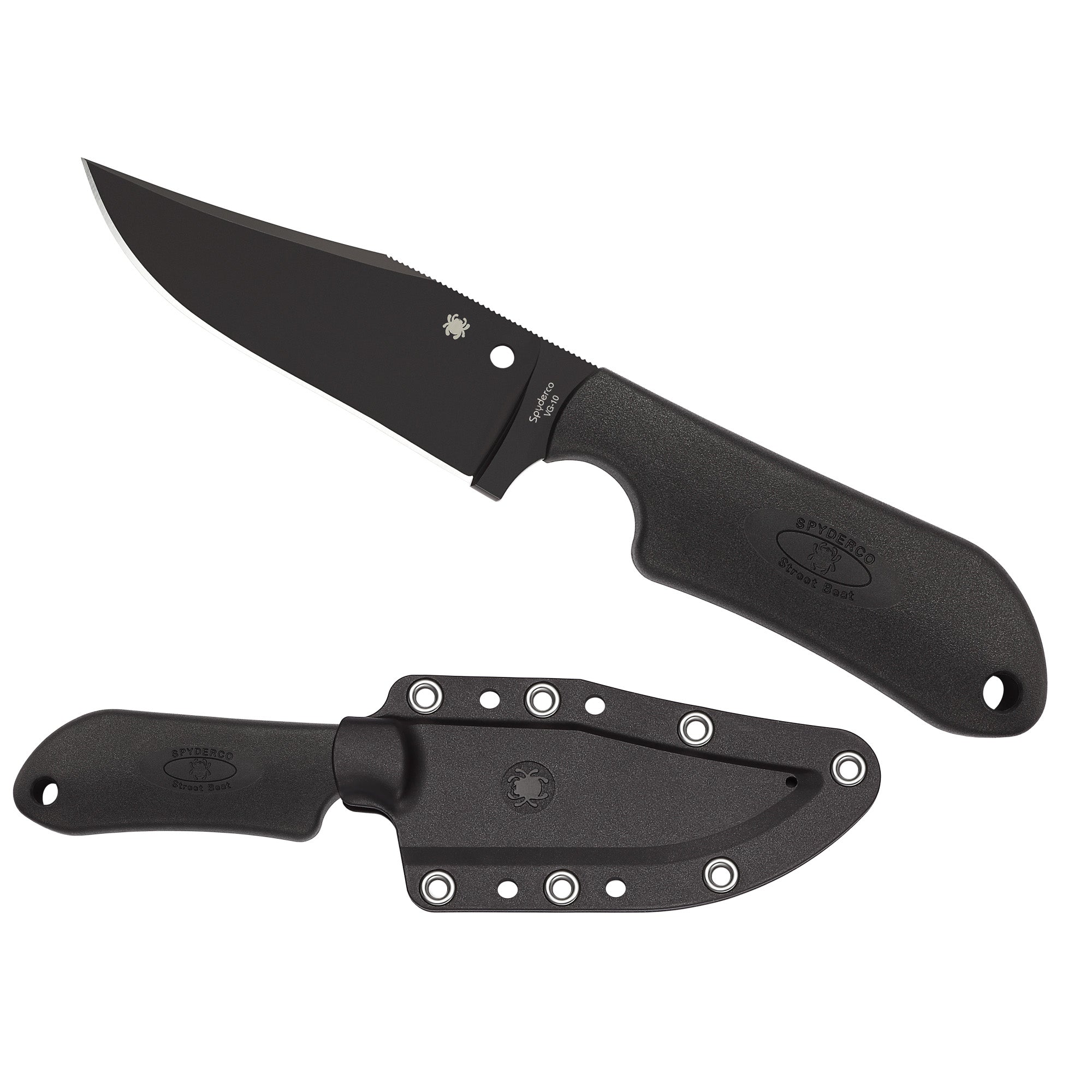 SPYDERCO STREET BEAT LW BLK PLN - American Ordnance