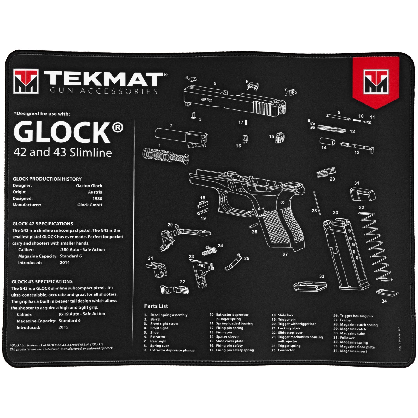 TEKMAT ULTRA PSTL MAT FOR GLK 42/43 - American Ordnance