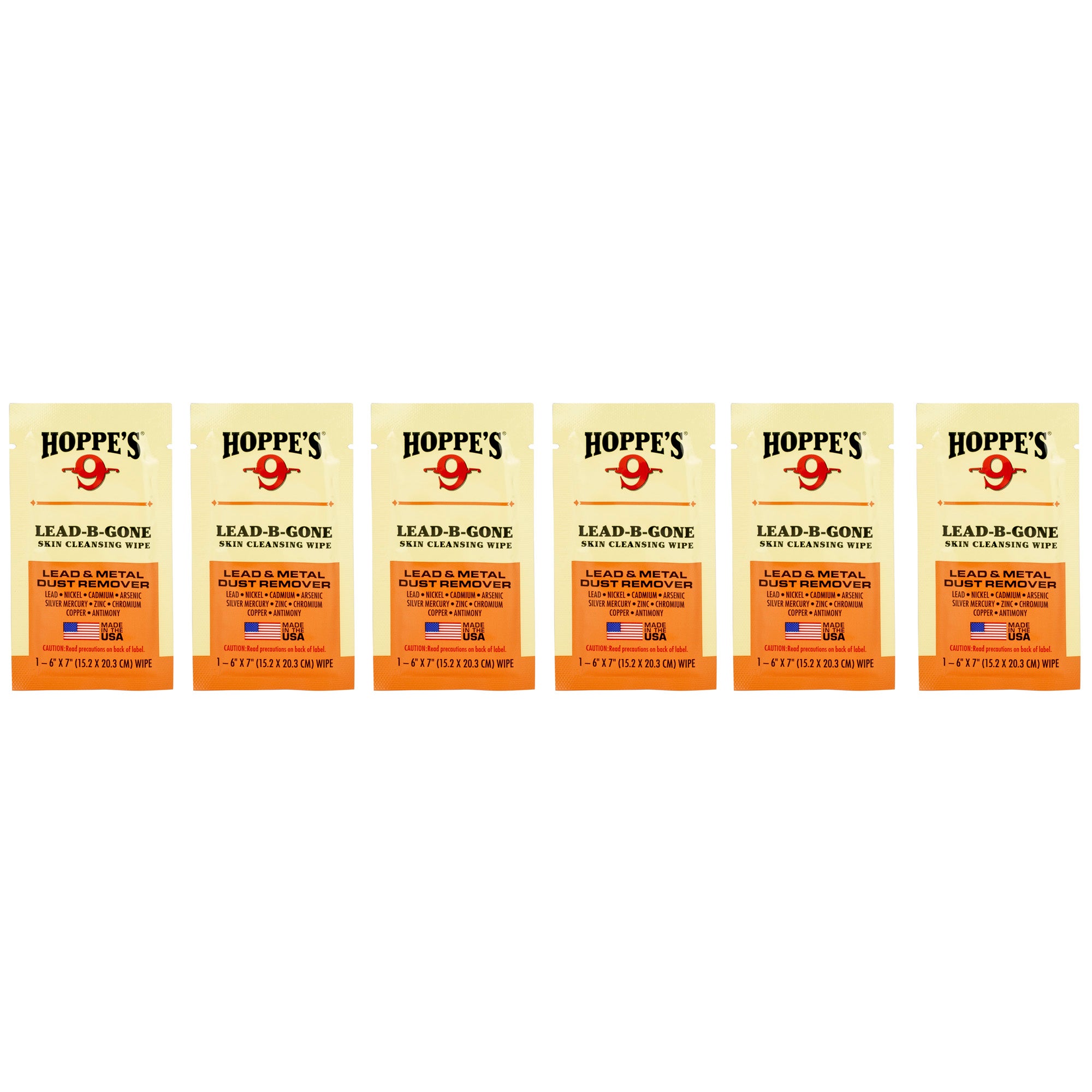 HOPPES LEAD BE GONE WIPE 6 COUNT - American Ordnance