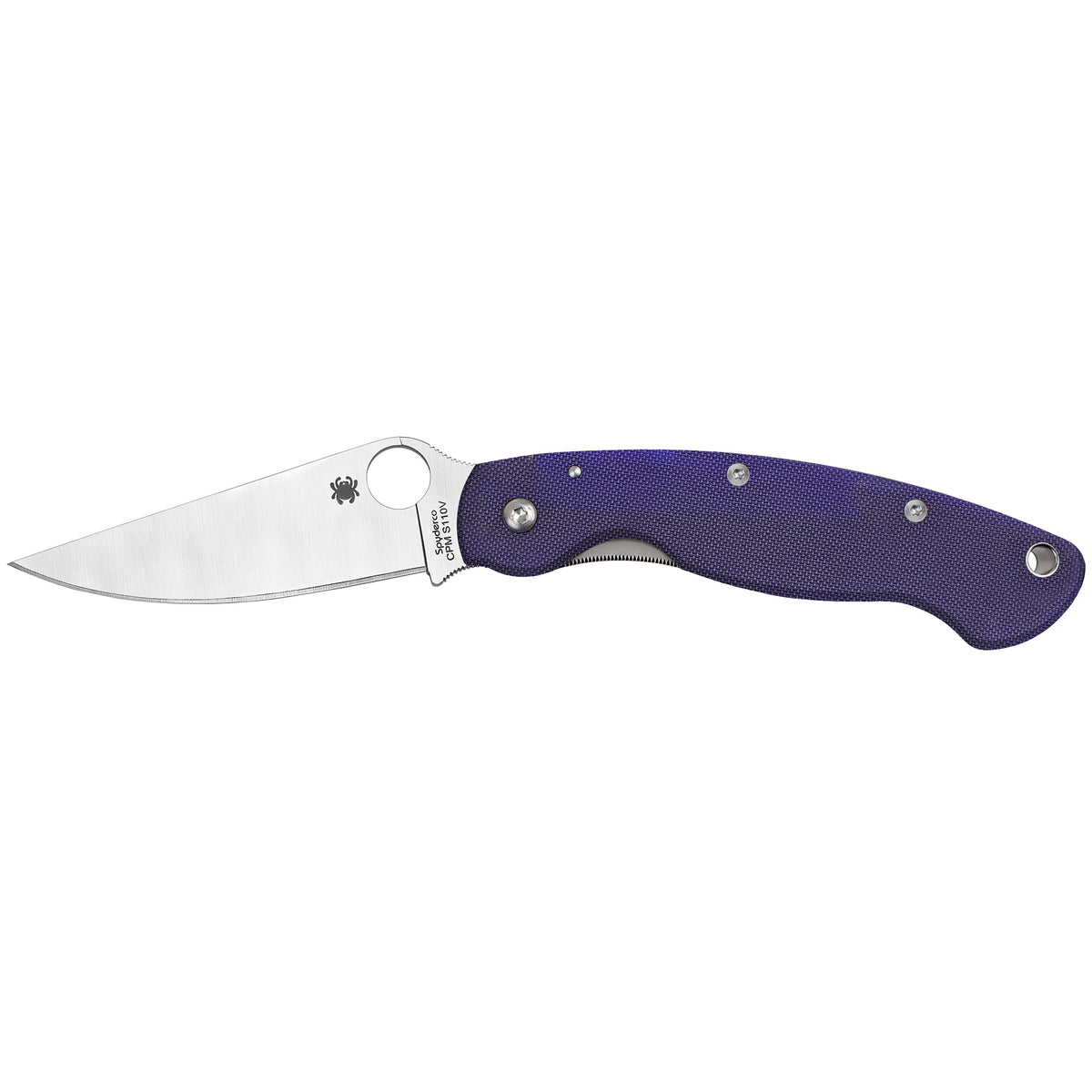 SPYDERCO MILITARY MODEL G-10 BLUE - American Ordnance