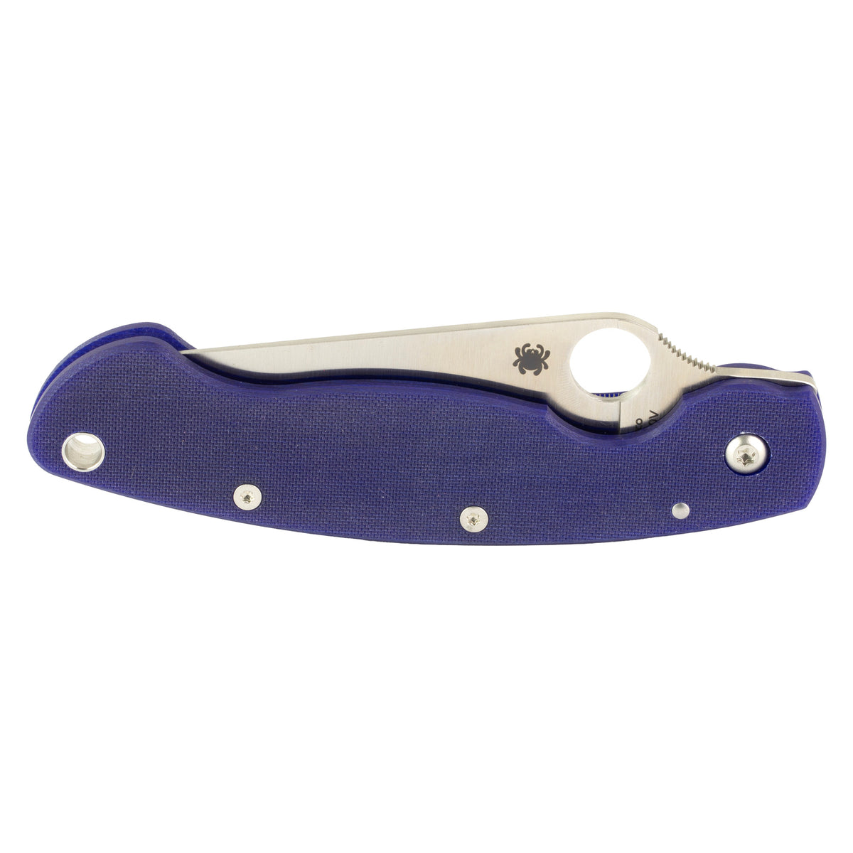 SPYDERCO MILITARY MODEL G-10 BLUE - American Ordnance