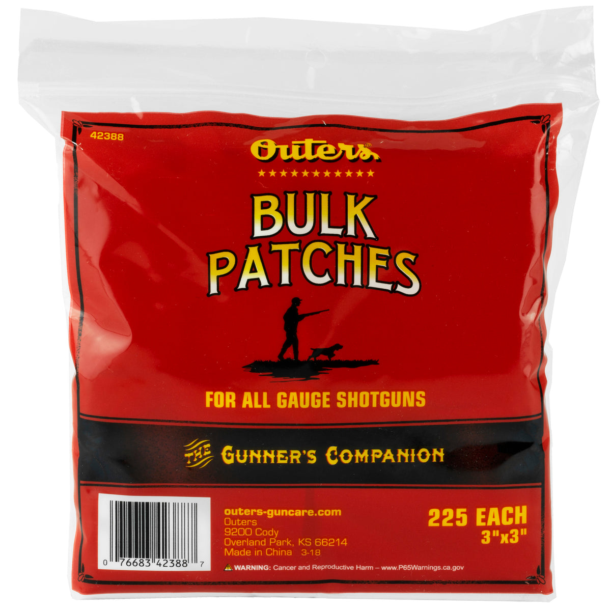OUTERS PATCHES SHOTGUN 225CT - American Ordnance
