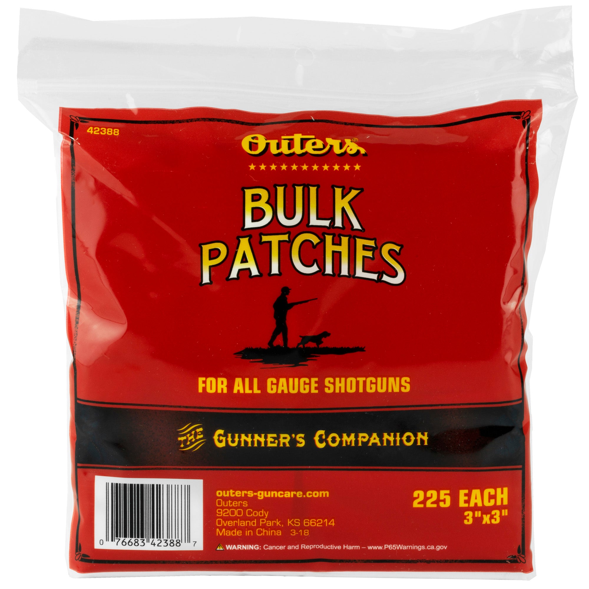 OUTERS PATCHES SHOTGUN 225CT - American Ordnance