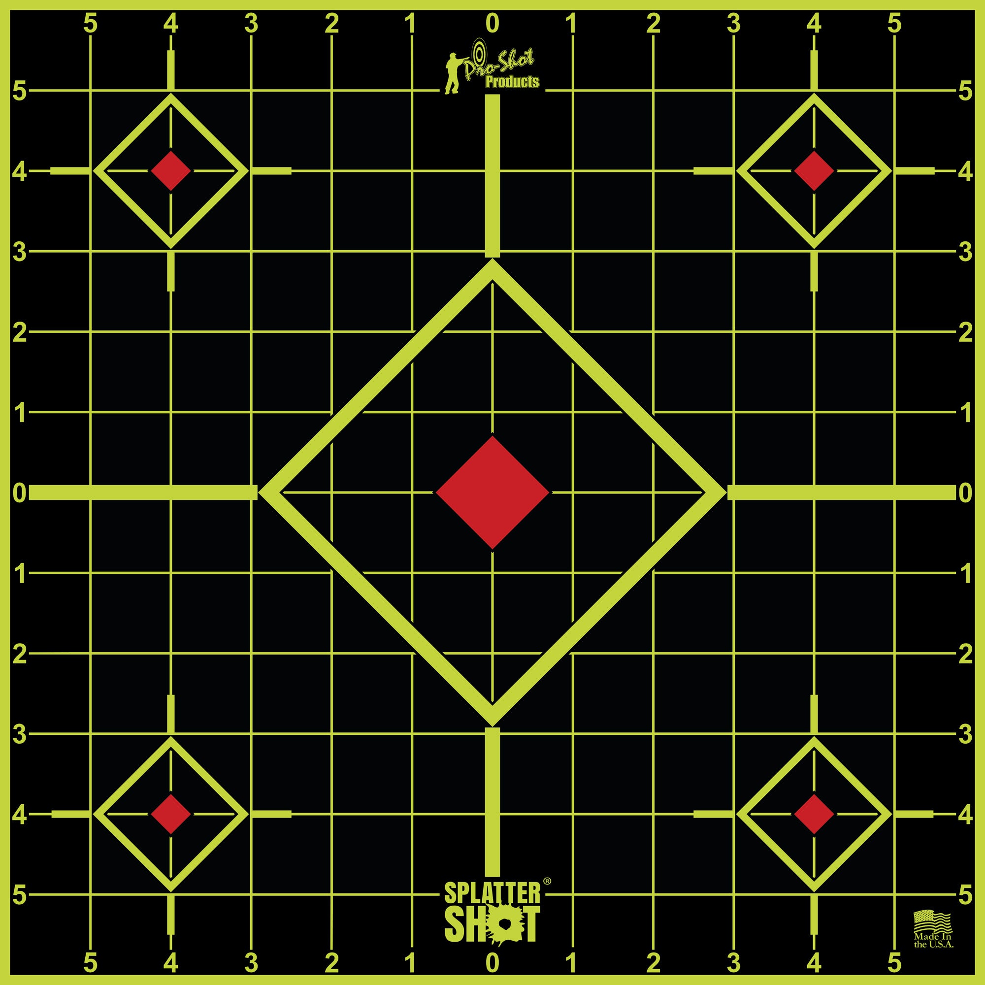 PRO-SHOT TARGET 12" GRN SIGHT-IN 5PK - American Ordnance