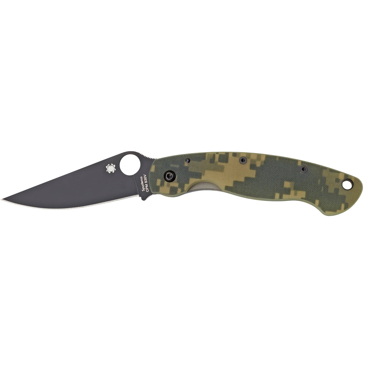 SPYDERCO MILITARY MODEL G-10 CAMO - American Ordnance