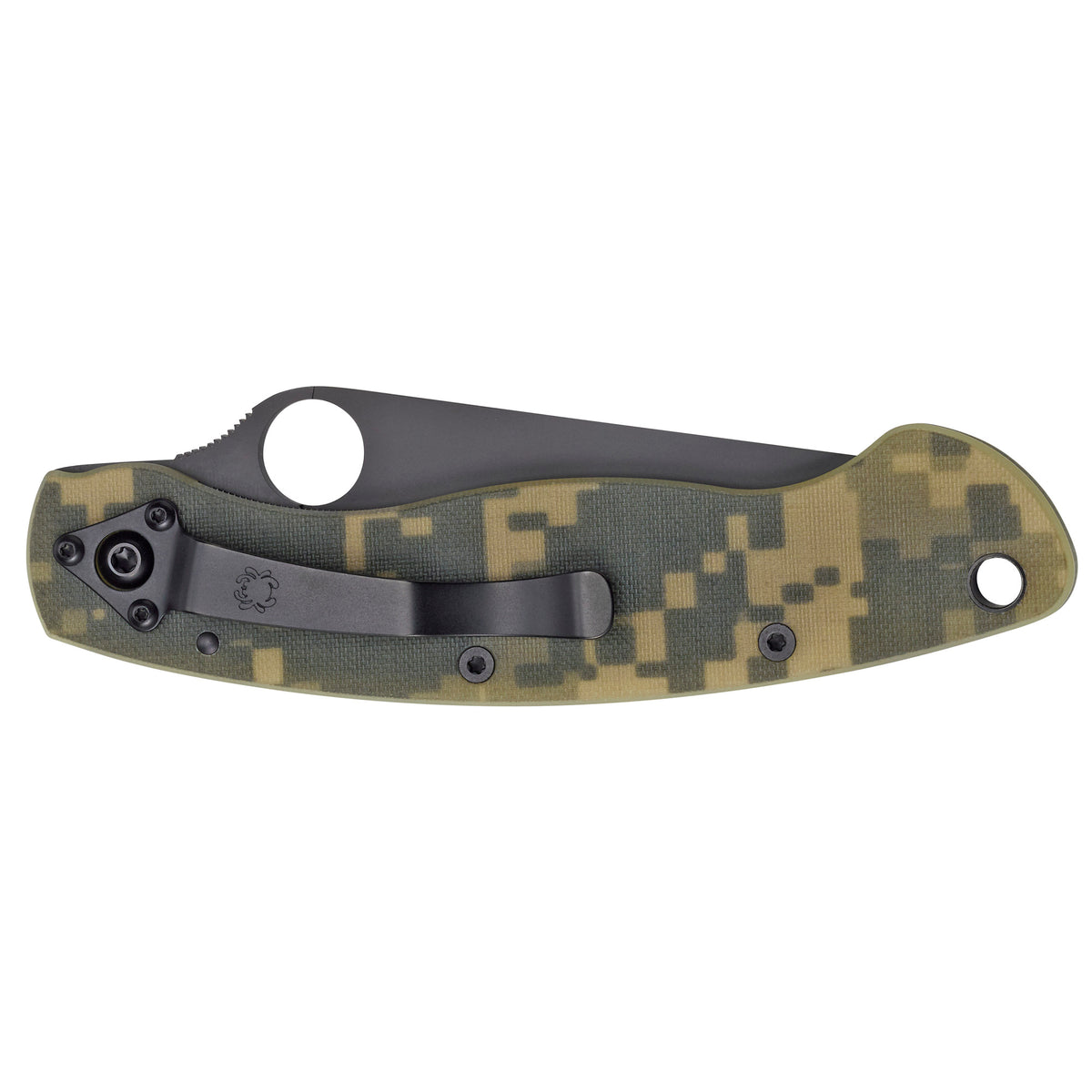 SPYDERCO MILITARY MODEL G-10 CAMO - American Ordnance