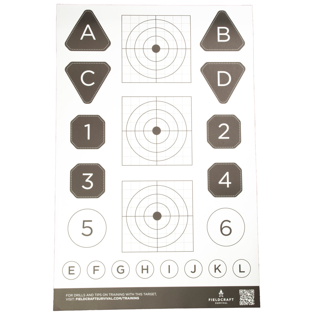 ACTION TGT FC DBL SIDE TRNG 100PK - American Ordnance
