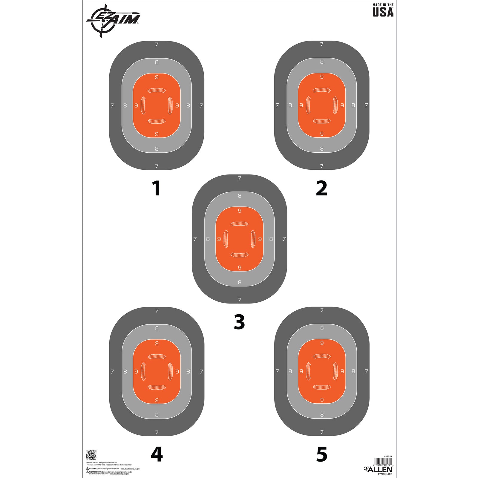 ALLEN EZAIM 5 SPOT TRGT 23X35 50PK - American Ordnance
