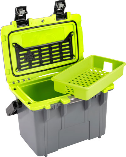 DKGRAY/GREEN W/DRY STORAGEPELICAN COOLERS IM 14 QUART - American Ordnance