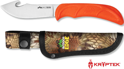 GUTHOOK KNIFE W/ MO SHEATHOUTDOOR EDGE WILD SKIN 4.0" - American Ordnance