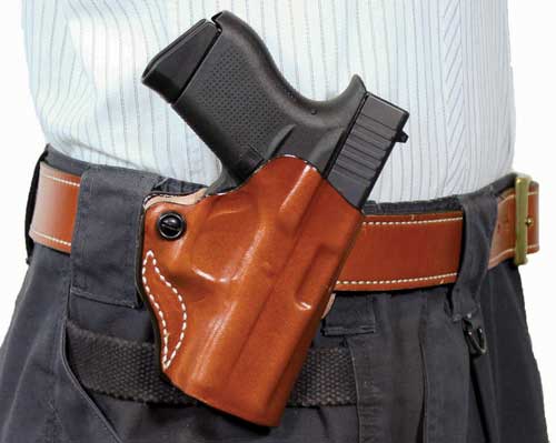 RH OWB LEATHER 1911 5" TANDESANTIS MINI SCABBARD HOLSTER - American Ordnance