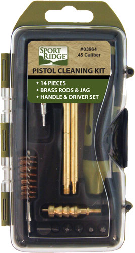 PISTOL 45CAL 14PCSPORT RIDGE CLEANING KIT - American Ordnance
