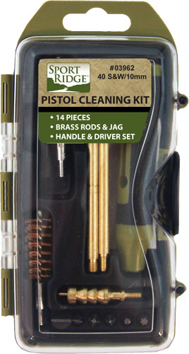 PISTOL 40CAL/10MM 14PCSPORT RIDGE CLEANING KIT - American Ordnance