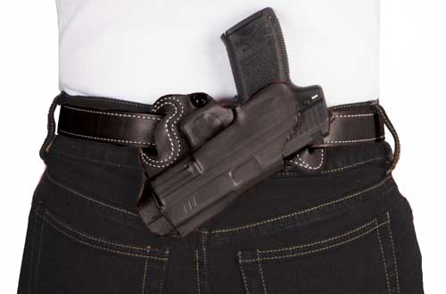 RH OWB LEATHER SIG P220/226 BLDESANTIS SMALL OF BACK HOLSTER - American Ordnance