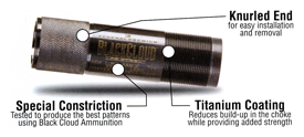 CLOUD 12GA L-RANGE REM CHOKECARLSONS CHOKE TUBE BLACK - American Ordnance