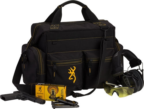 STRAP 18&quot;WX12.5&quot;HX11&quot;D BLACKBROWNING RANGE BAG W/CARRY - American Ordnance