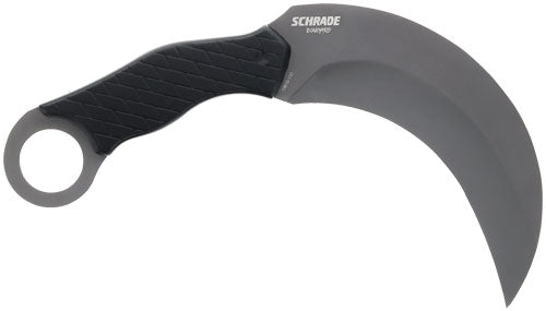 FIXED KARAMBIT MATTE SS/BLACKSCHRADE KNIFE BONEYARD 5.2" - American Ordnance