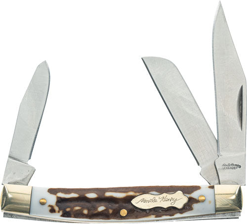 STAGLON JR FOLDING 3-BLADEUNCLE HENRY KNIFE NEXT GEN - American Ordnance