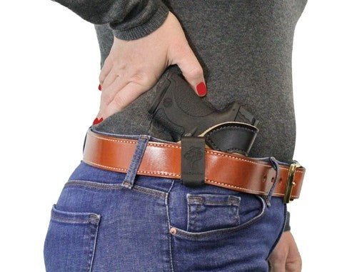 IWB/POCKET LTHER GLK 26 SUEDEDESANTIS POCKET TUK HOLSTR RH - American Ordnance