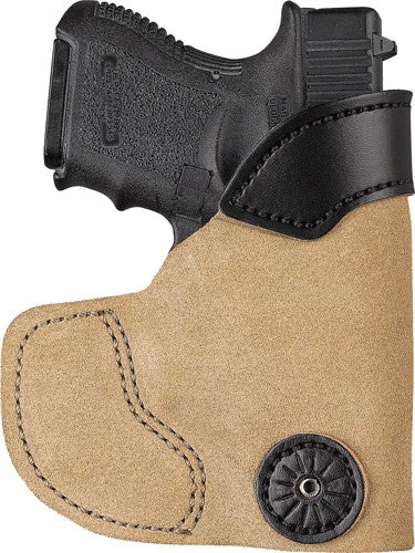 IWB/POCKET LTHER GLK 26 SUEDEDESANTIS POCKET TUK HOLSTR RH - American Ordnance