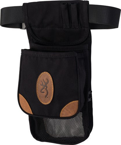 POUCH DELUXE W/BELT BLACK/BRWNBROWNING LONA CANVAS SHELL - American Ordnance