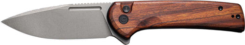 CUIBOURTIA WOOD/GRY STONEWASHCIVIVI KNIFE CONSPIRATOR 3.48" - American Ordnance