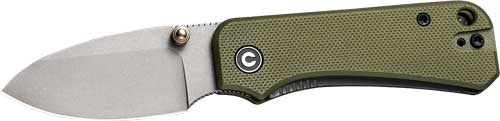GREEN G10/GRAY STONEWASHCIVIVI KNIFE BABY BANTER 2.34" - American Ordnance