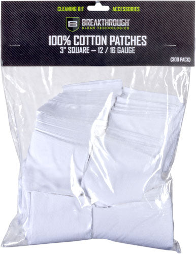 3" SQUARE .12/.16 GA 50 PACKBREAKTHROUGH CLEANING PATCHES - American Ordnance
