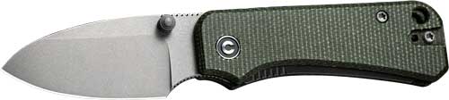 GREEN MICARTA/GRAY STNWSHCIVIVI KNIFE BABY BANTER 2.34" - American Ordnance