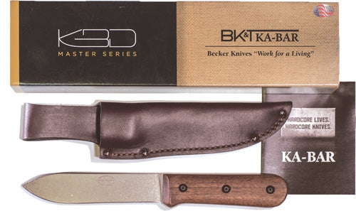 5.12" BLD WLNT HNDLE LTHR SHTHKA-BAR BECKER KEPHART KNIFE - American Ordnance