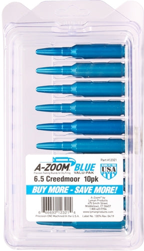 6.5 CREEDMOOR 10-PACKA-ZOOM METAL SNAP CAP BLUE - American Ordnance