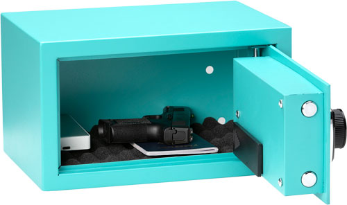 VAULT 12"X8"X7 TEAL SPECKLE<<BULLDOG DUAL LED/BIOMETRIC - American Ordnance