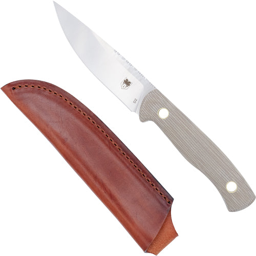 TAN D2 W/LEATHER SHEATHCOBRATEC KOONSMAN 4" FIXED BLD - American Ordnance