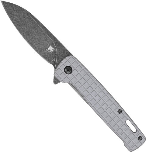 GREY/BLACK STONEWASH D2 BLADECOBRATEC RHINO FOLDER 3.37" - American Ordnance