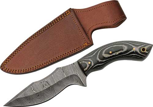 MICARTA DAMASCUS DP W/SHEATHSZCO RITE EDGE 5" CHARCOAL - American Ordnance
