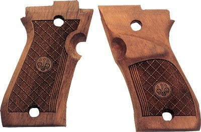 RIGHT HANDED WALNUT CHECKEREDBERETTA 87 TARGET GRIPS WOOD - American Ordnance