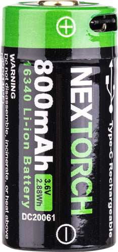 BATTERYNEXTORCH 16340 USB TYPE C - American Ordnance