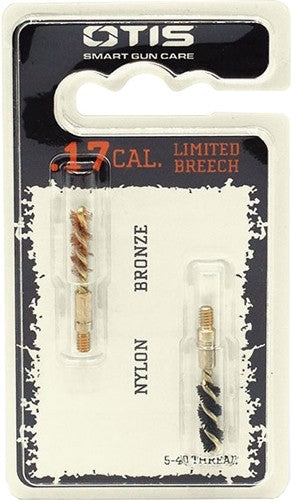 1-NYLON 1-BRONZE 5-40 THREADOTIS BORE BRUSH #17 17HMR-4.6M - American Ordnance