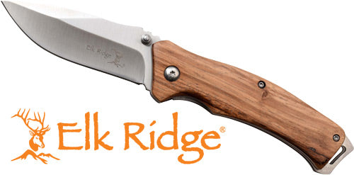 DROP POINT FLDR ZEBRA WOOD/SSMC ELK RIDGE TRAVERSE 3.1" - American Ordnance