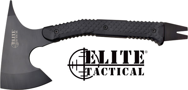 15" AXE W/SHEATH BLACK/SSMC ELITE TACTICAL THE BREACHER - American Ordnance