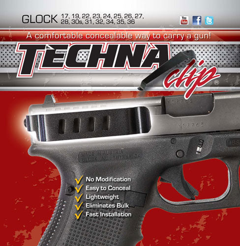 CLIP FOR GLOCK 202121SF29+TECHNA CLIP HANDGUN RETENTION - American Ordnance