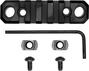 M-LOK 3.1" 5 SLOT ALUM BLACKGROVTEC RAIL PUSH BUTTON BASE - American Ordnance