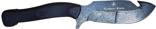 4.6" D2 STONEWASH W/GUTHOOK!TEMPLAR KNIFE REAGAN FIXED BLD - American Ordnance