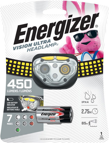 HEADLAMP 450 LUMENS W/AAA BATTENERGIZER VISION ULTRA HD - American Ordnance