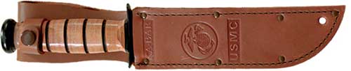 5.25" SHRT W/LTHR USMC SERRTDKA-BAR FIGHTING/UTILITY KNIFE - American Ordnance