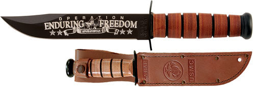 7" W/LEATHER SHEATH USMCKA-BAR USMC OEF AFGHANISTAN - American Ordnance
