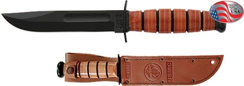 5.25" SHORT W/LTHR SHTH USMCKA-BAR FIGHTING/UTILITY KNIFE - American Ordnance