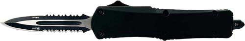 RUBBER 3.5" BLACK DAGGER SRRTDTEMPLAR KNIFE LARGE OTF BLACK - American Ordnance