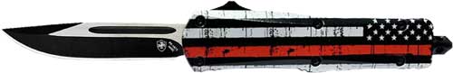 THE RED 3.5" BLK DROP POINTTEMPLAR KNIFE LARGE OTF BACK - American Ordnance